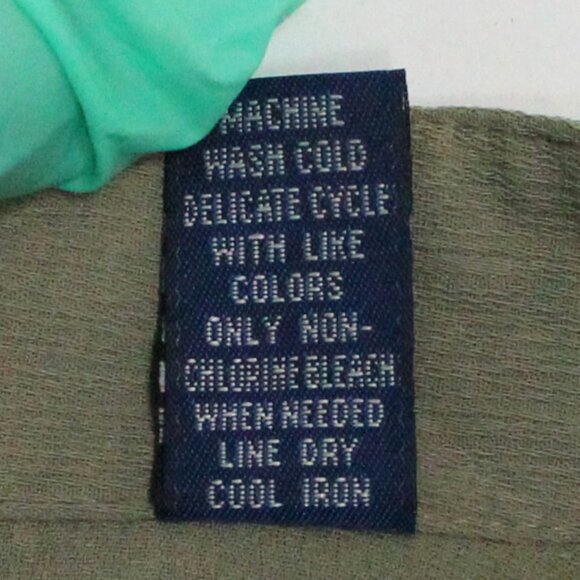 Karen Scott Women's XL Green Button Down Tunic Top & Decorative Trim - Picture 6 of 11